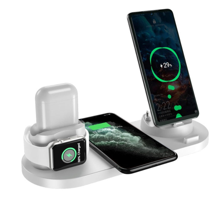 6-in-1 Wireless Fast Charging Station for iPhone, Apple Watch &amp; Accessories